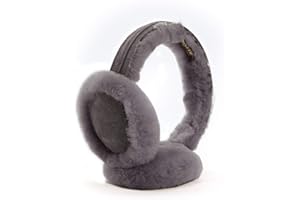 IKEPOD Women Winter Earmuffs Fluffy Sheepskin Ear Muff Cold Weather Windproof Ear Warmers Outdoor Fleece Ear Covers