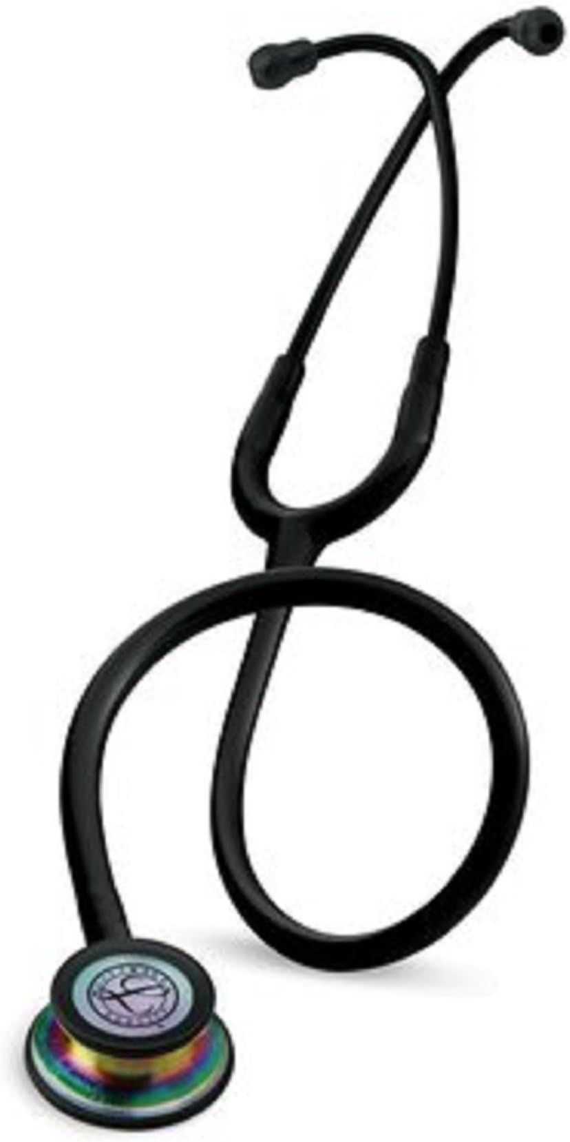 3M Littmann Classic III Stethoscope Black Rainbow Edition 5870, Basic Adult Blood Pressure Cuff, Tuning Fork, Percussion Hammer, Tape Measure, ID Tag, Otoscope/Penlight, and Bandage Scissors