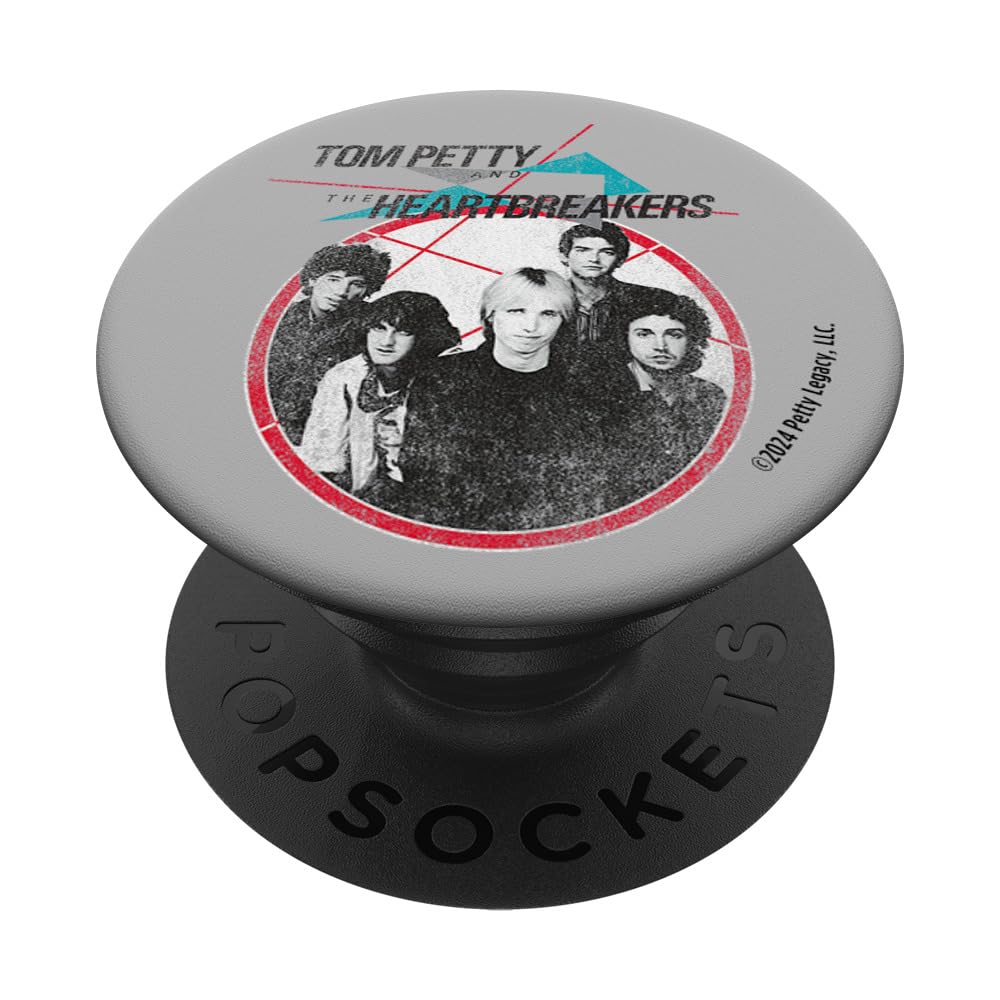 Tom Petty Long After Dark Band Photo Circle Distressed PopSockets Adhesive PopGrip