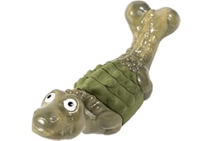 Sedioso Indestructible Dog Toy for Aggressive Chewers, Tough Nylon Dog Toys for Large Dogs, Real Bacon Flavored Dog Chew Toy for Medium/Large Breed Dogs (Chew Series, Dinosaur)