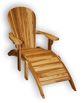 KMH, Teak Adirondack Chair Classic mit Fußablage (#102029)
