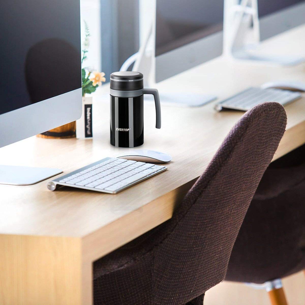 Vacuum Insulated Stainless Steel Travel Mug with Easy-Clean Lid Coffee Container Tea Camp Cup Water Bottle,16oz