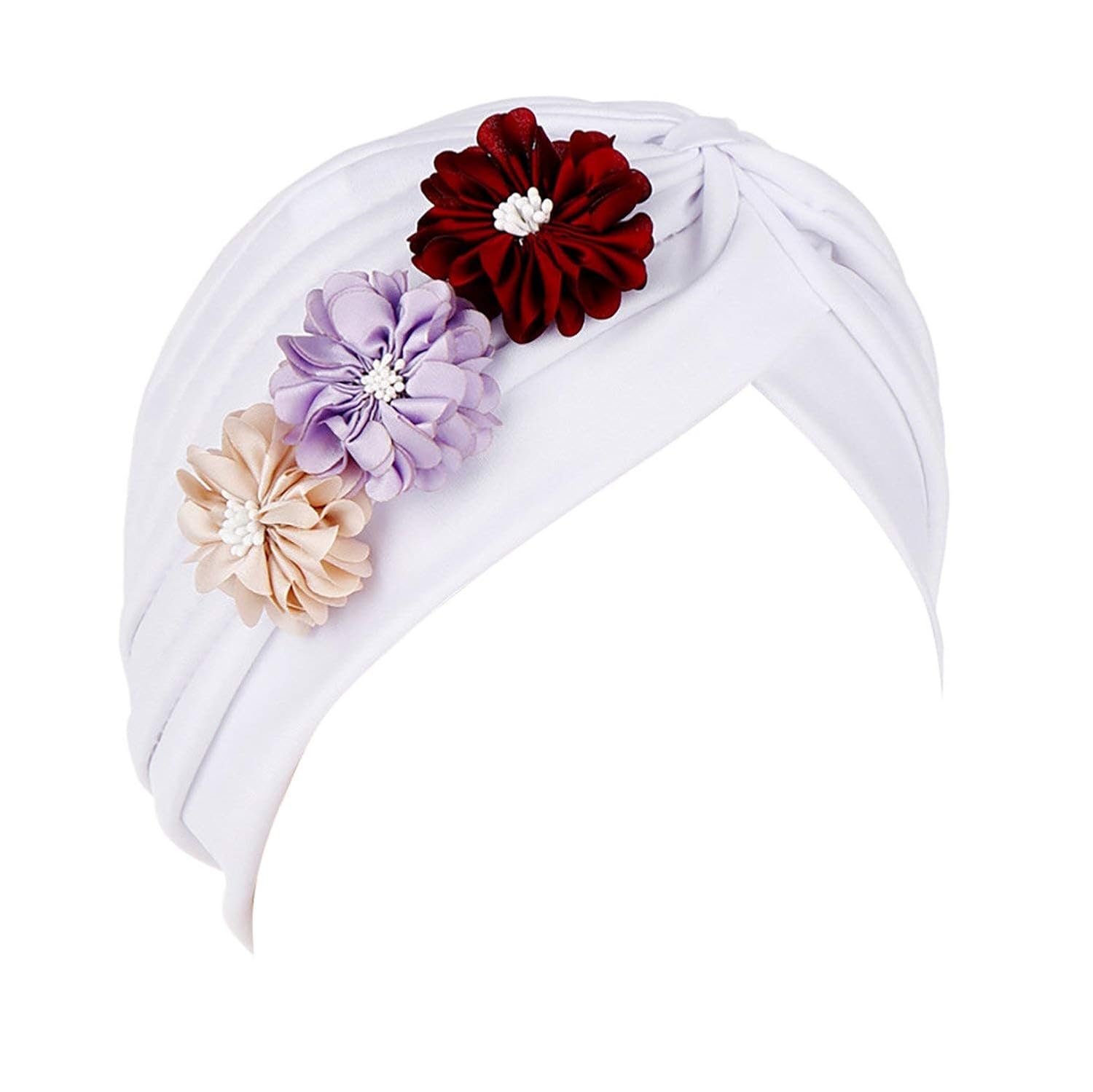 Amazon Com Turban Hijab Caps Muslim Hijab Caps Muslim For Women Muslim Hijab Flowers Inner Wrap Cap Turbans Head For Women White Beauty