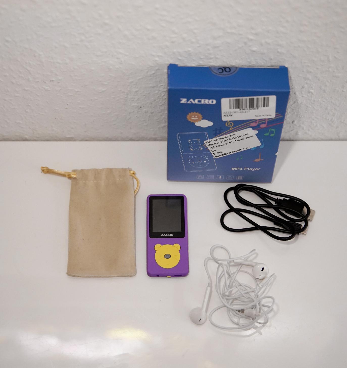 Zacro MP3 Player Kinder mit kopfhörer 1,8″ Bildschirm unterstützt UKW