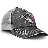 Soft Mesh Cap Hat Embroidered Nana Hair Don't Care Distressed Vintage Cap Trucker Hats for Men & Women