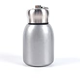 LLZYARWY 10 oz Mini Vacuum Insulated Tumbler small Water cup Small Stainless Steel Bottle for Hot and Cold Drinks Travel Coffee Mug With Portable straps For Women Gifts Travel Camping Hiking(Silver)