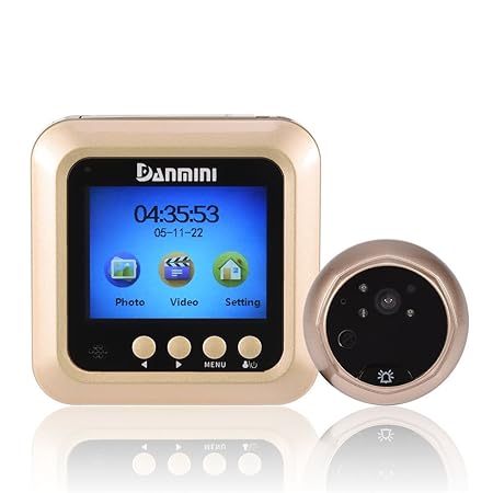Richer-R Digitaler Türspion, Smart Digital Bewegungserkennung Nachtsicht 2.4 Zoll HD LCD Display Türviewer,HD Video 160° Weit
