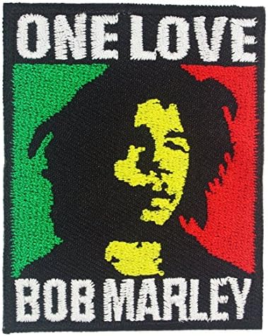 Bob Marley One Love Rasta Color Embroidered Iron on Patches