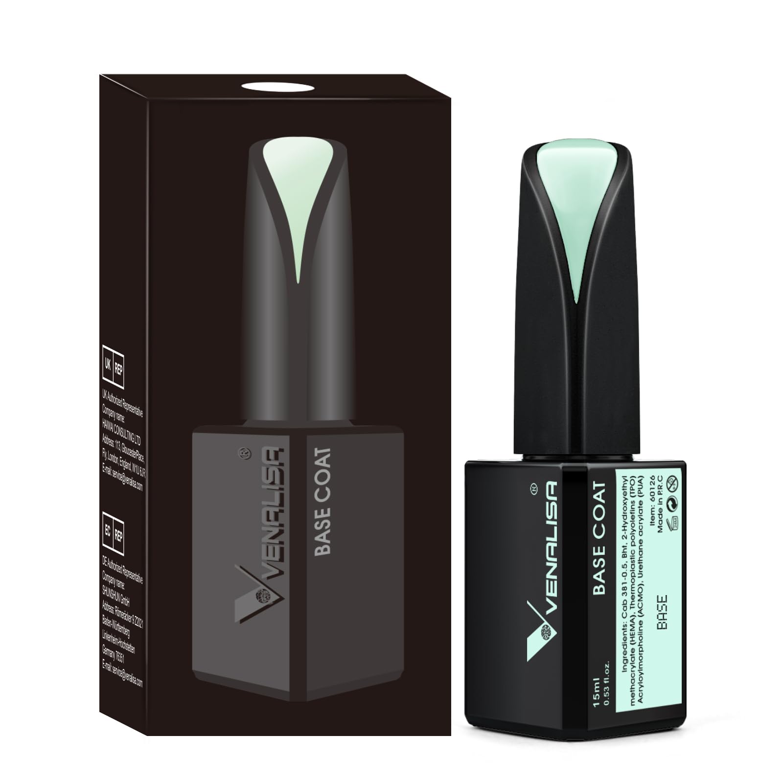 VENALISA 15ml Gel Nail Polish Base Coat Soak off UV LED Clear Base Gel Nail Polish Long Lasting Varnish Nail Art TYPE