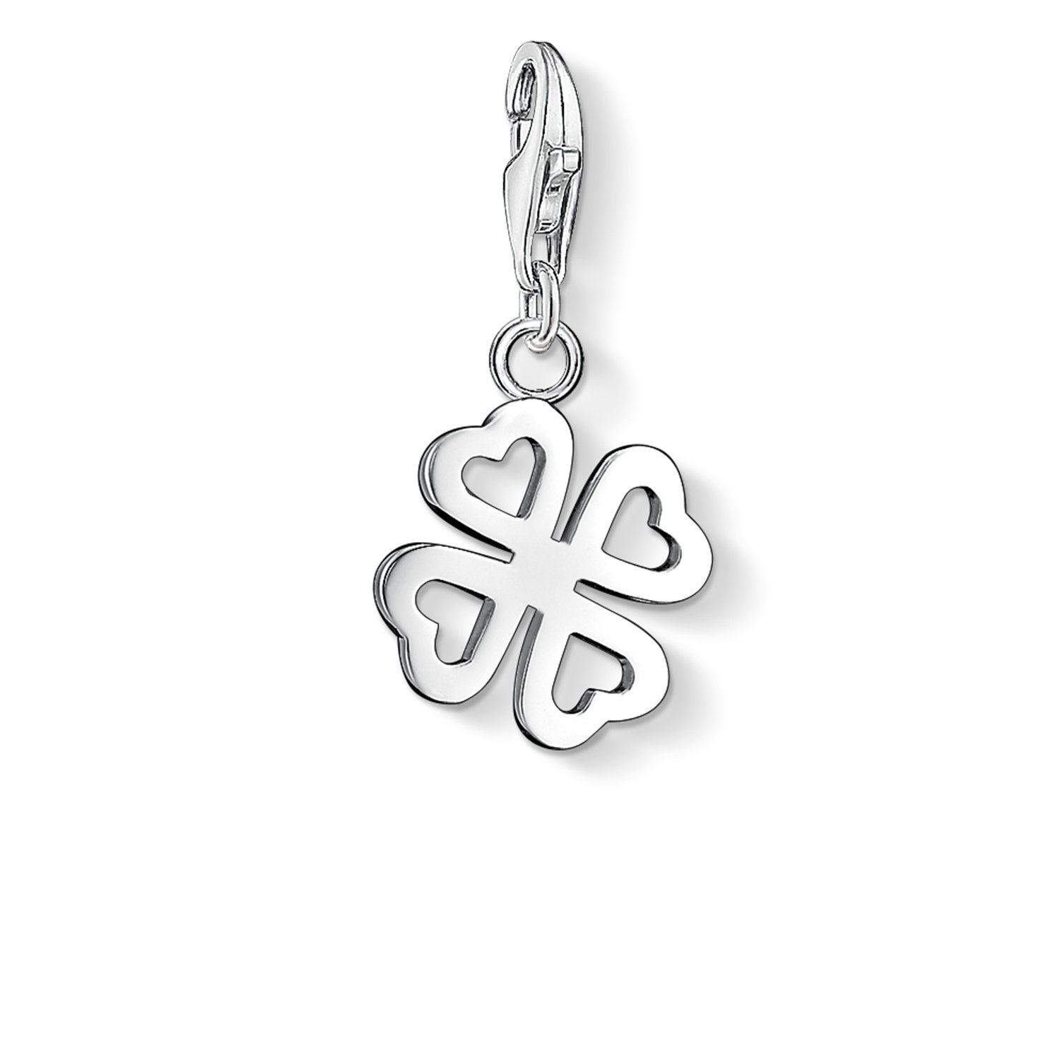 Thomas Sabo Women's Charm Club Clover Pendant 925 Sterling Silver 0790-001-12, one Size, Sterling Silver, No Gemstone