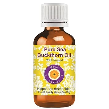 Deve Herbes Pure Sea Buckthorn Oil (Hippophae rhamnoides) Therapeutic Grade Cold Pressed 10ml