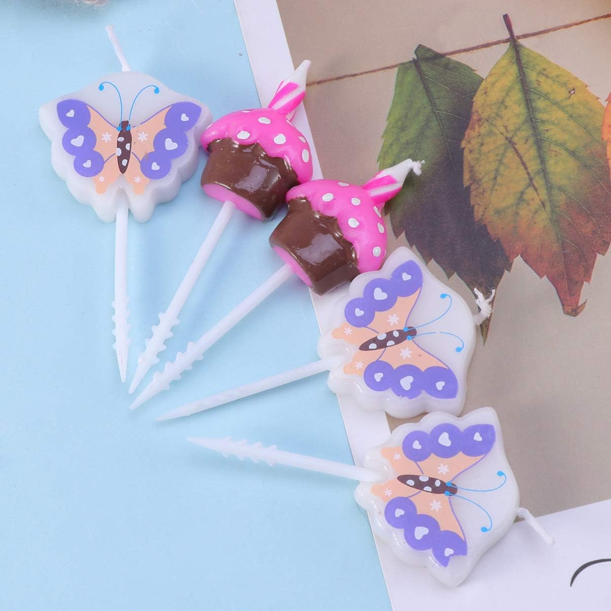 Accessoires Pour Bougies Cuisine Et Maison Amosfun 5 Pcs Anniversaire Gateau De Bougies Dessin Anime Gateau Papillon Gateau Topper Cuisson Bougies Gateau Decorations Pour Diy Baby Shower Faveur De Fete De Mariage