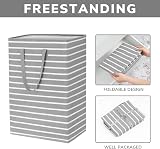 TIMEYARD 75L Large Collapsible Laundry Baskets 2 Pack Grey view 2
