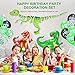 AKINGSHOP Dinosaur Party Supplies,  Dinosaur Happy Birthday Banner Jurassic World Party Supplies Baby Dinosaur Party Decorations Set Green Dino Party Balloons Cake Toppers for Kids Birthday(Style 1)