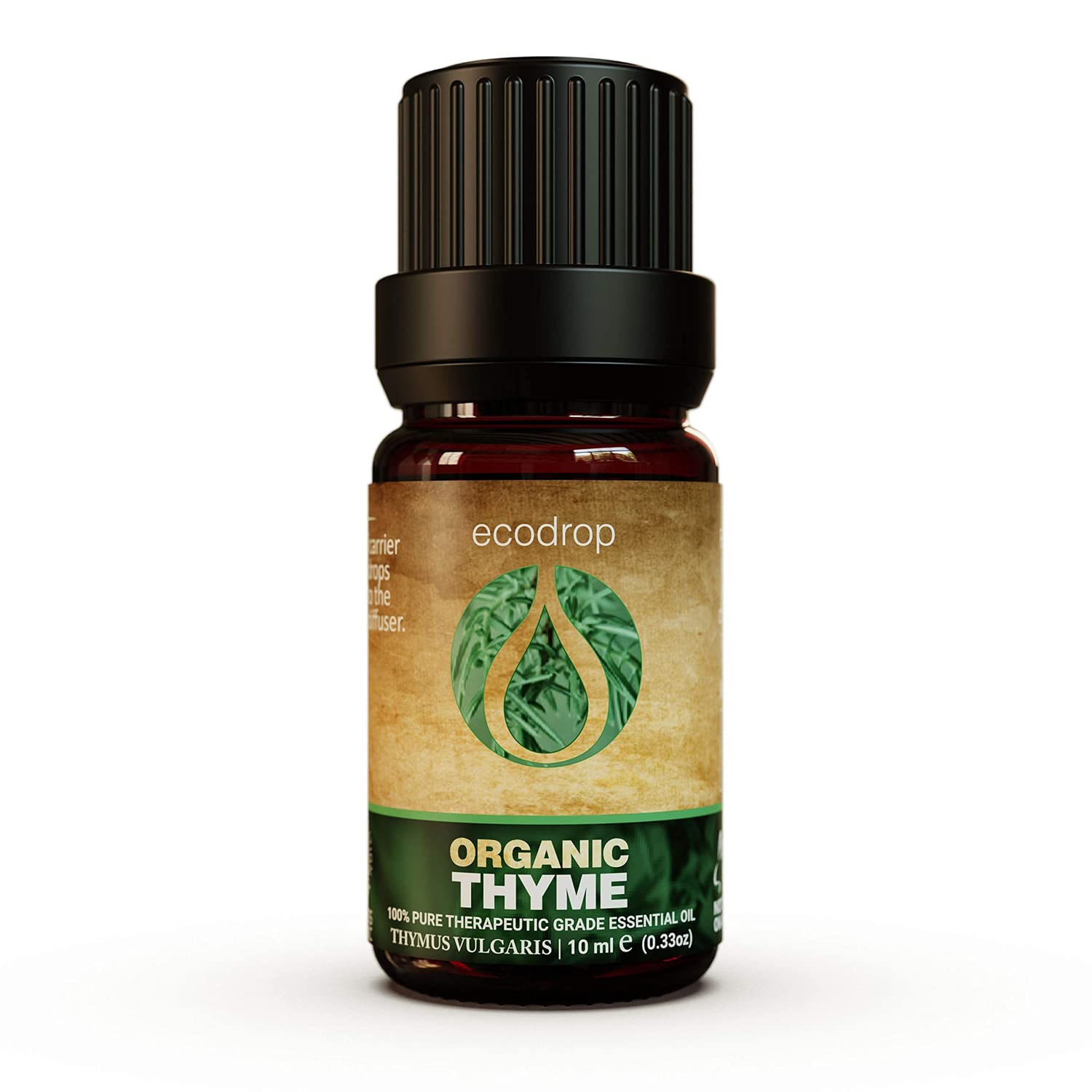 Thyme Essential Oil, Cosmos Certified Organic,100% Pure Spanish Thyme Oil, Aromatherapy, 10ml