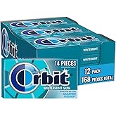 ORBIT Wintermint Sugar Free Chewing Gum, 12 Packs of 14 Pieces (168 Total) | Cool wintermint individually wrapped sugar free gum in bulk, ready for after meals, busy days, travel and commutes, lunch box