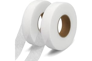 CATEPHE Stitch Witchery 140 Yards Iron Hemming Tape - 1 Inch Fusible Tape for Hemming, No Sew No Iron, Adhesive Wonder Web for Curtains, Pants, Clothes - 2 Rolls