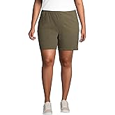 Lands' End Women's Pull On 7IN Chino Shorts Forest Moss Plus 24w