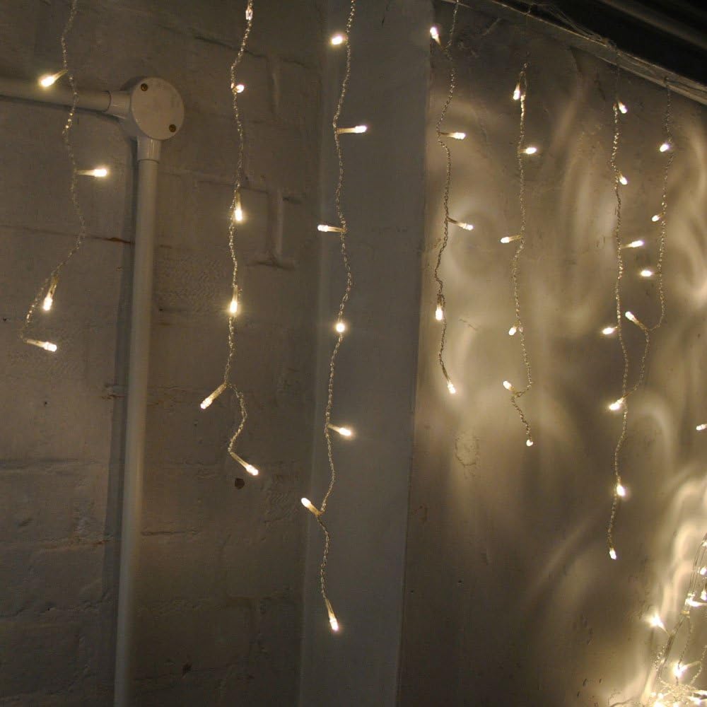 Icicle Christmas Fairy Lights Waterproof Outdoor/Indoor use. Warm White 400 LED 10M Wide 80 Drops Plus a Massive 10M Lead Cable - Image 4