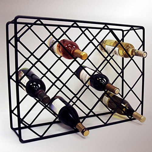 J&J Wire Rectangle Diamond Wine Rack