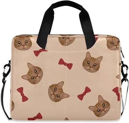 Amazon Gorira パソコンケース Pc バッグ猫 蝶結びノートパソコン おしゃれ かわいい 軽量 手提げ 2way 16インチ 耐磨性 衝撃吸収 スーツケースの持ち手に通せる 取り外し ショルダーストラップ アクセサリーポケット付き 出張 就活 プレゼント Gorira Pcバッグ