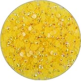 3000 Pieces SS12 3mm Flatback Rhinestones Clear Glasses Round Gems AB Crystals for Nail Art DIY Crafts Clothes Glitter Stones （Orange Yellow）