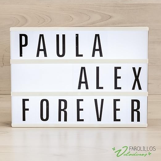 farolillos voladores Lightbox-Caja de Luz con Letras en Negro: Amazon.es: Hogar