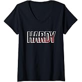 Womens Official Hardy Gradient Logo V-Neck T-Shirt