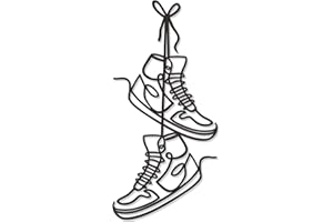 Zzbakress Large Sneaker Metal Wall Decor Creative Room Decor for Teen Modern Metal Room Wall Art for Boys or Girls Unique Bedroom Wall art for Sneaker Lovers Funny ​Graduation Gifts (Black)