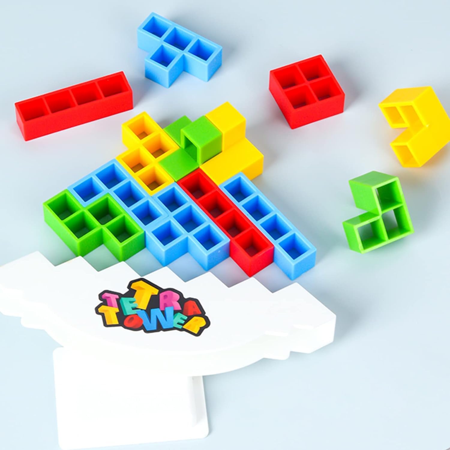 Multipurpose Go 50 Pcs Board Games for Kids & Adults Tetra Tower Balance Stacking Toys Perfect for Family Games, Parties, Travel