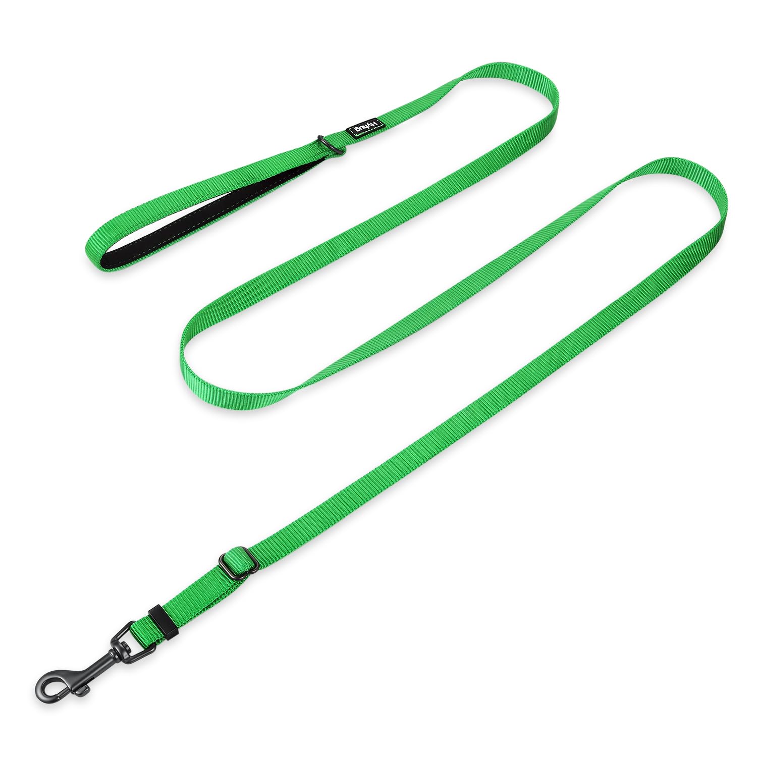 Hyhug Pets Premium Upgraded Adjustable Between 4 Feet and 6 Feet Lead with Strong Nylon and Super Soft Neoprene lined Handle for Small Dogs .(Small, Lime Green)