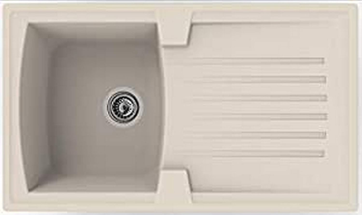 respekta Alineo100 Kitchen Sink, Sandy Beige, 86 cm, 86 x 50 cm