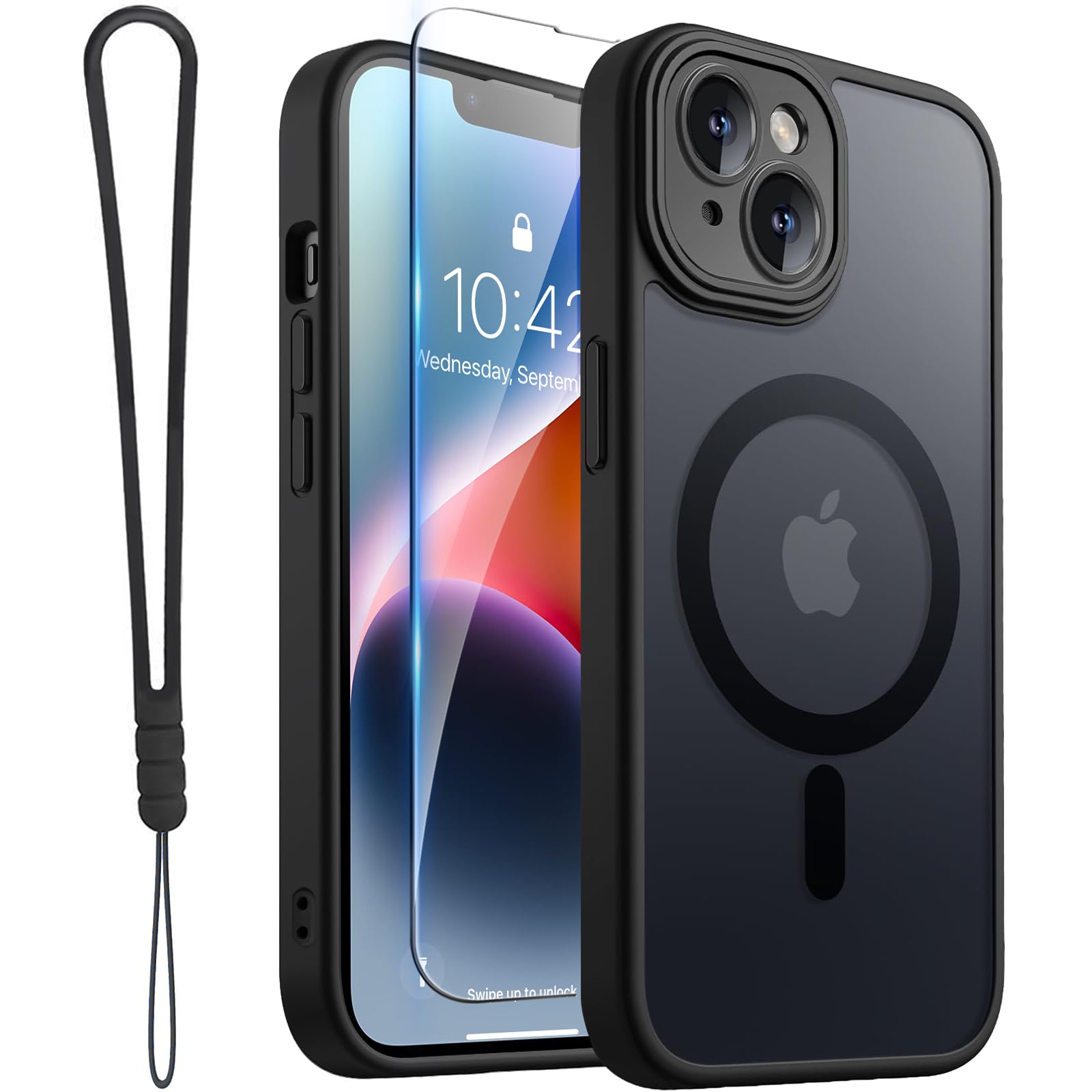 ROYBENS for iPhone 14 Matte Clear Case Compatible