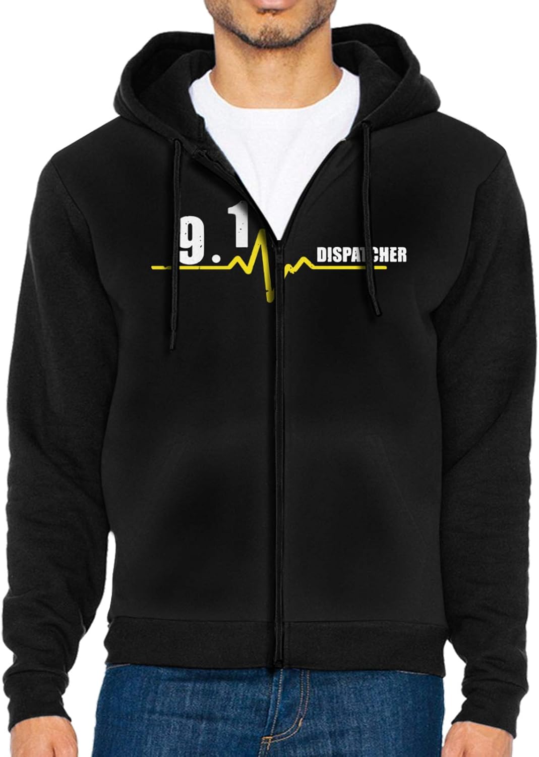 911 Dispatcher Forever Men's Zipper Hoodie Sweatshirt Coat