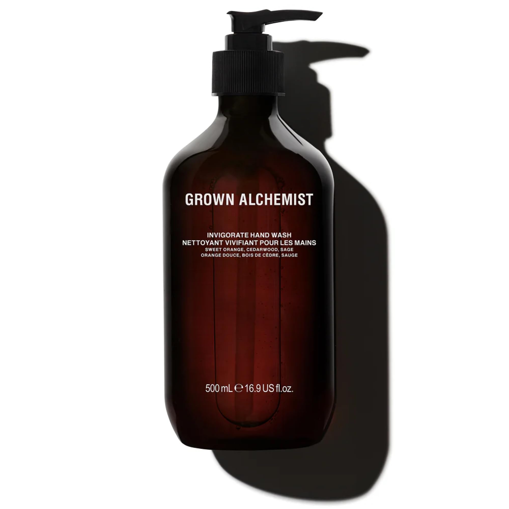 Grown Alchemist Invigorate Luxury Hand Wash - Orange, Cedarwood, Sage, Organic Hand Soap - Natural Vegan Bioactive Botanicals for Sensitive Skin, Moisturising, Hydrating - Liquid Gel Handwash 500 ml