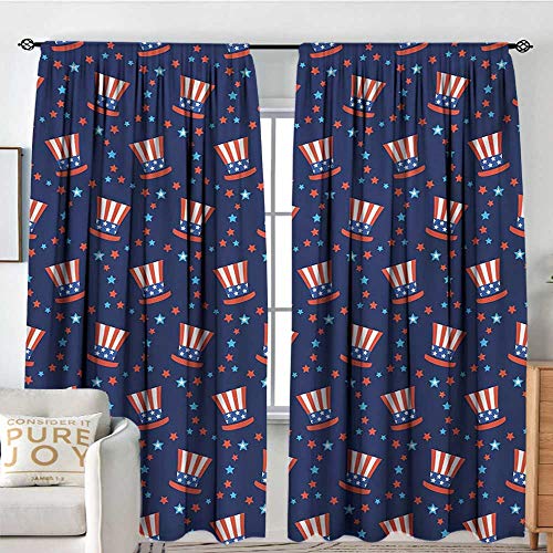 Petpany Blackout Curtains Usa Uncle Sam Hats American Culture