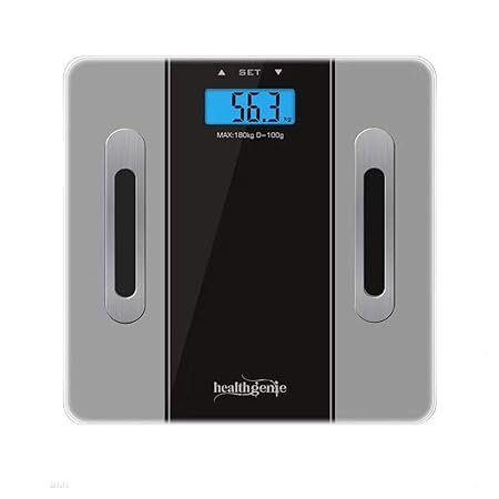 Healthgenie Digital Body Composition Monitor Weighing Scale Strong Best Glass Build Electronic Bathroom Scales Weight Machine To Monitor Bmi Segmental Body Fat Skeletal Muscle Grey Amazon In Health