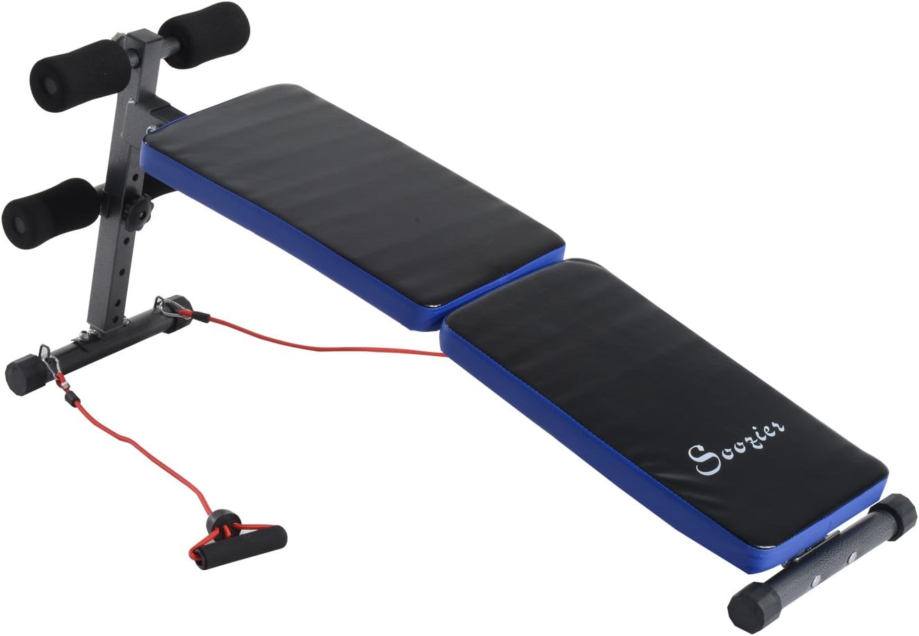 Soozier Folding Decline Sit Up Bench Adjustable Ab Exercise Crunch