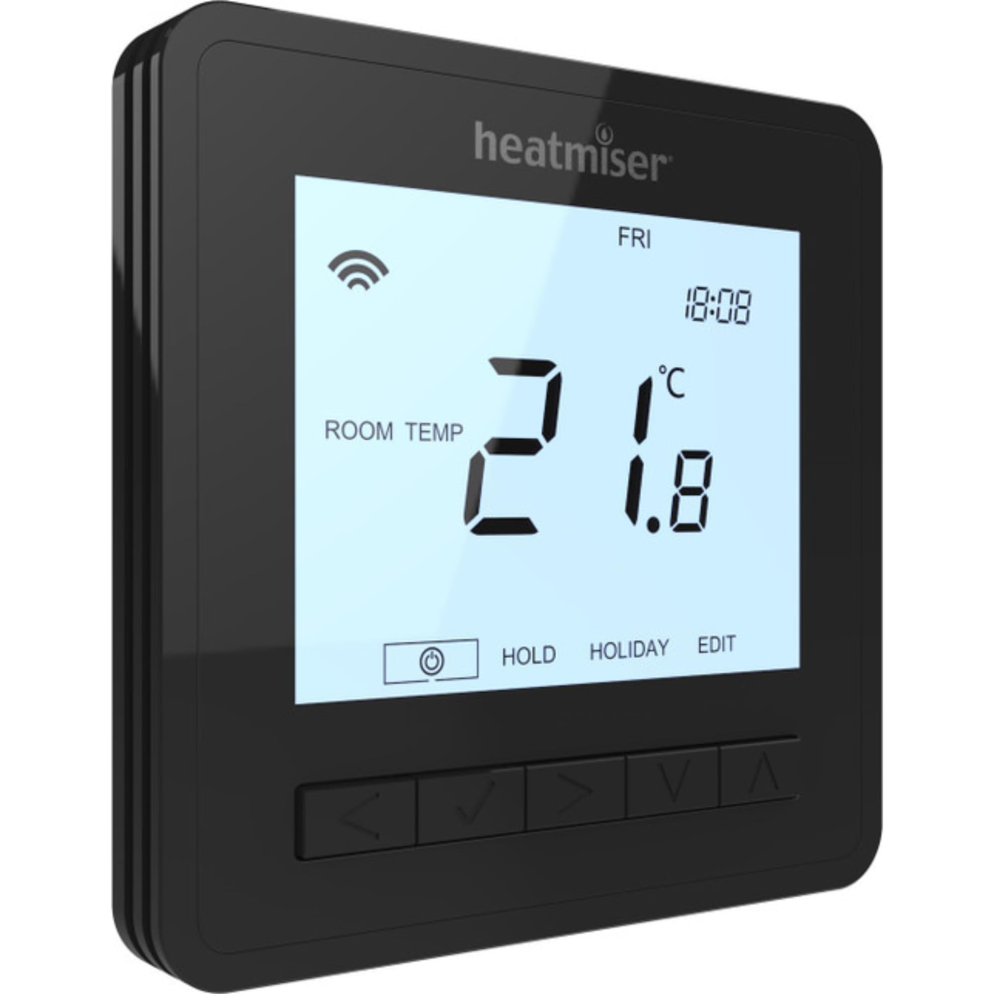 Kudos-Trading - Heatmiser NeoAir V3 Wireless Smart Thermostat Black Works with the NeoHub Gen 2 Giving you Interface with Apple Home kit Alexa and Google