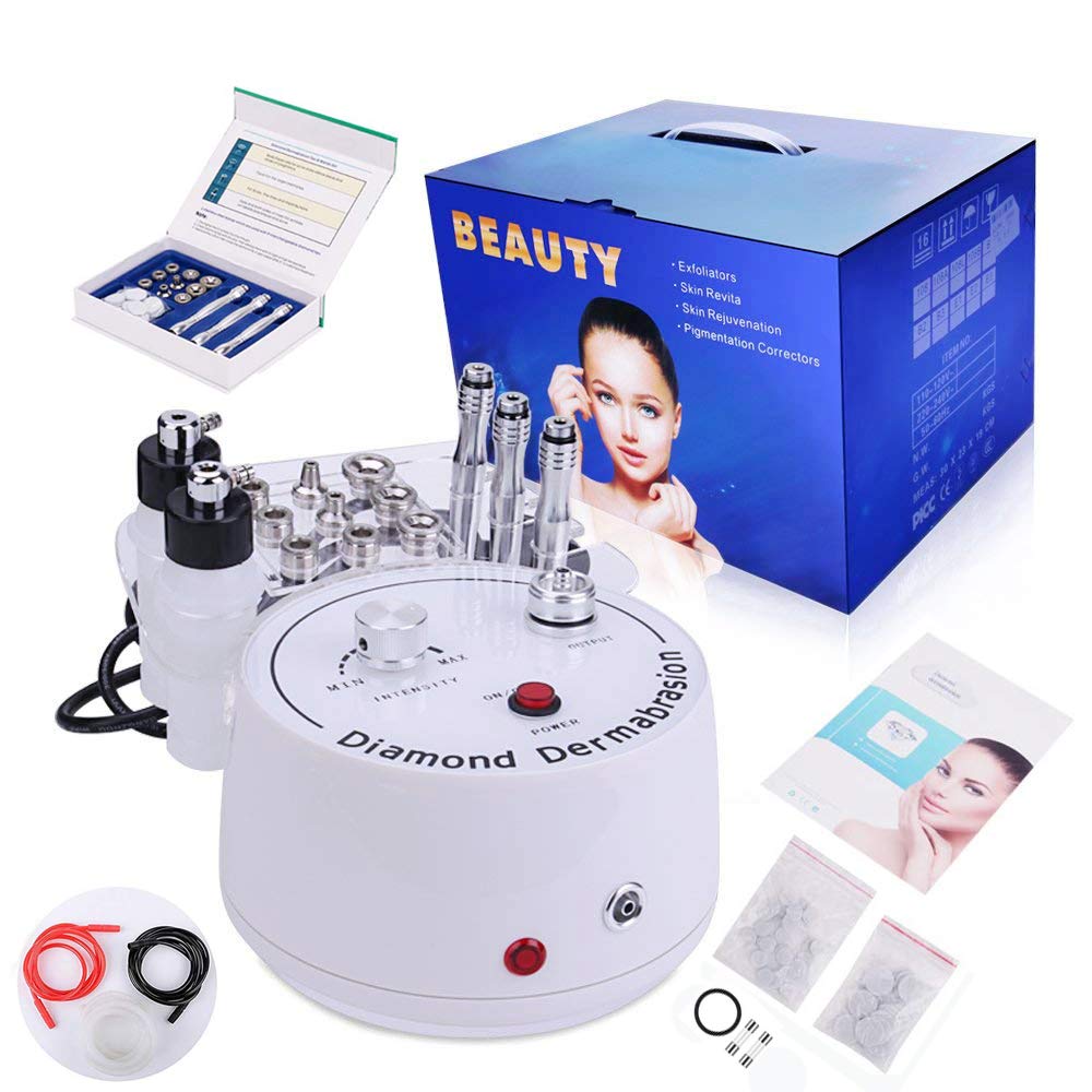 Diamond Microdermabrasion Machine, Yofuly 3 in 1 Diamond Microdermabrasion Dermabrasion Machine, 0-55cmhg Suction Power Professional Dermabrasion for Personal Home Use: Beauty
