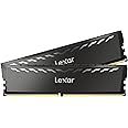 Lexar 16GB (2x8GB) THOR DDR4 RAM 3200MT/s CL16 1.35V Desktop Memory with Heatsink, Intel XMP 2.0, Black (LD4U08G32C16LG-RUD)