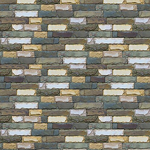 3D Brick Stone Wall Panel,Self-Adhesive Wall Sticker,Rustic Effect Wallpaper for Home Decor Kitchen Wall Covering for Bathroom