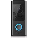 Amcrest 1080P Video Doorbell Camera Pro, Outdoor Smart Home 2.4GHz WiFi Doorbell Camera (Wired Power), MicroSD Card, PIR Moti