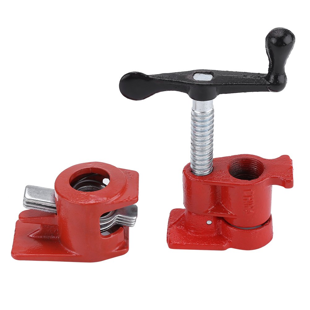 High Hardness Pipe Clamps H Heavy Duty Wood Gluing Pipe Clamp 3/4" Wood Gluing Pipe Clamp 3/4 Wood Pipe Clamp Woodworking for Mould Plastic Clamping