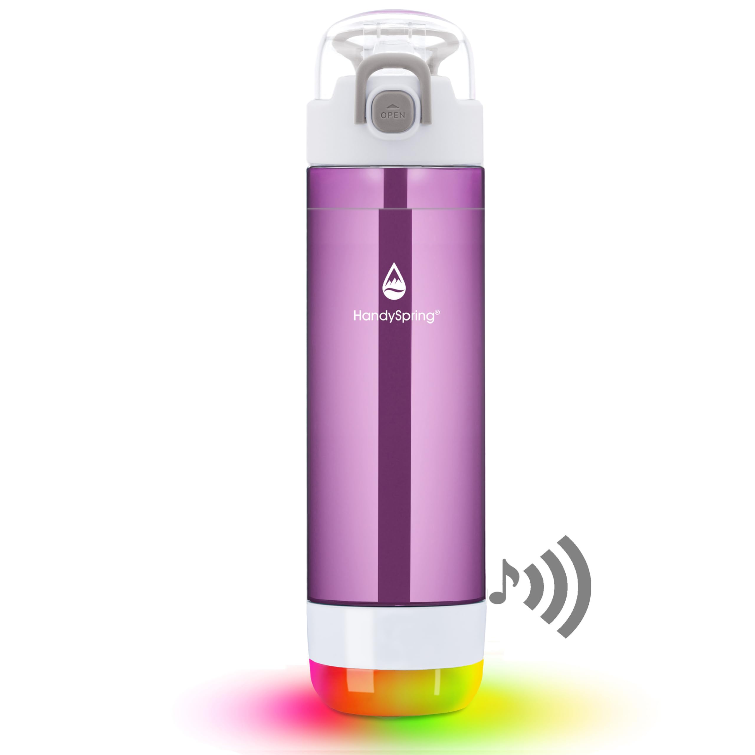 Photo 1 of HANDYSPRING - Smart Water Bottle with Reminder To Drink Water, Lights And Sound, Water Intake Tracker, Rechargeable, Tritan Plastic w/Straw, Gifts For Women, Men, Mom, Dad, Her, Him 26 Oz (purple)