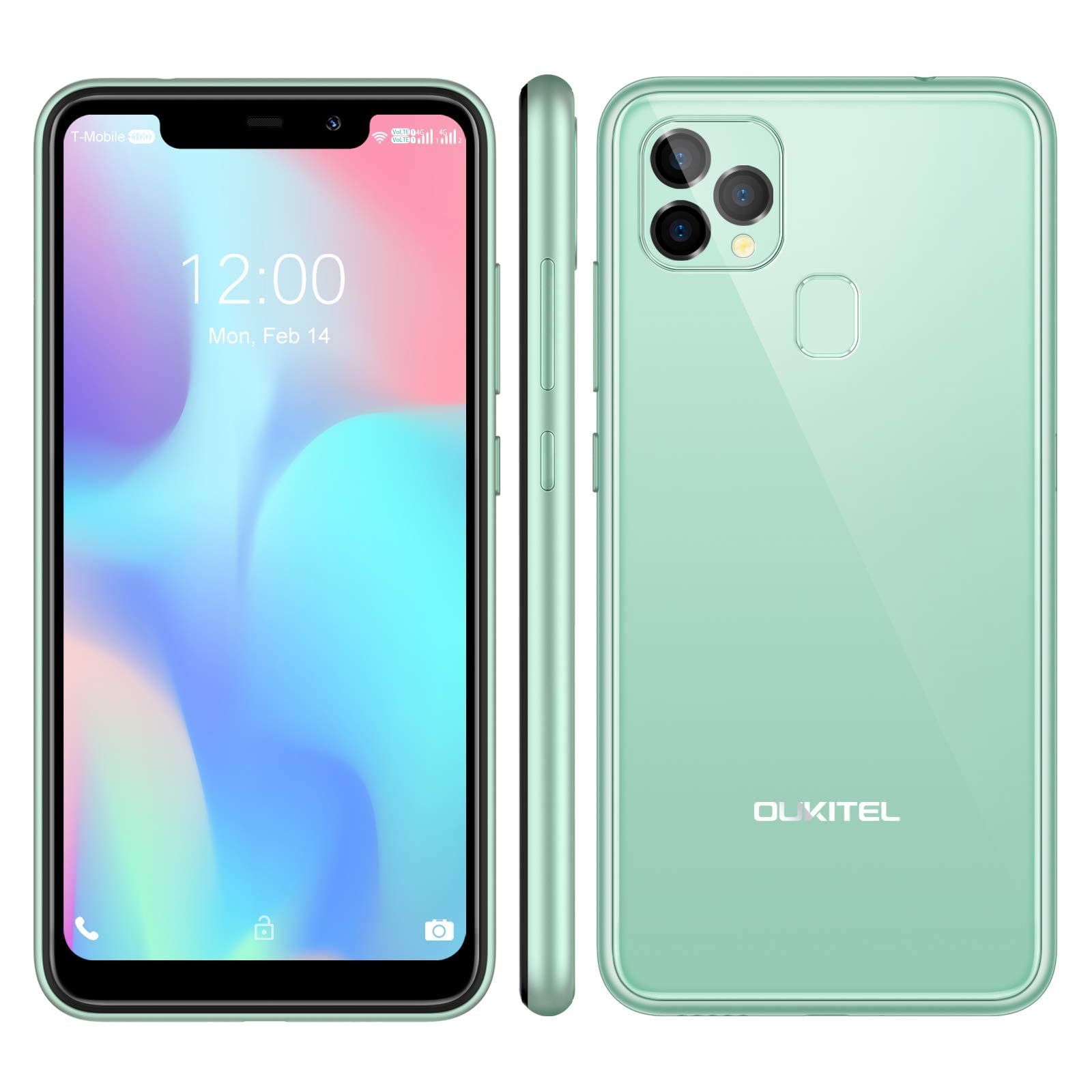 OUKITEL C22 Unlocked Cell Phones (2021 New) 128GB/4GB Android 10 Unlocked Smartphones with 256GB Expandable 5.86'' 4000mAh Face ID + Fingerprint GSM 4G LTE Dual Sim International Version