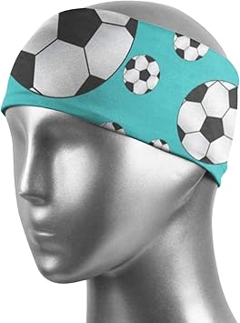 Amazon ヘアバンド ターコイズサッカー スポーツ ヘッドバンド 吸汗速乾汗止め 通気性あり 伸縮性あり 男女兼用 Danduo ヘッド バンド