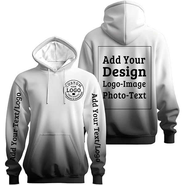 FwSYouMAI Sudadera Con Capucha De Algodón Personalizada Con Diseño De Tu Propia Imagen, Sudaderas Personalizadas Para Hombres Y Mujeres, Sudaderas Personalizadas Para Parejas, Aniversario, Día De San