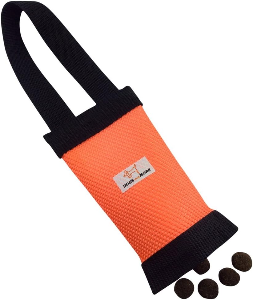 DOGS and MORE - Interactive Training Dummy (Small) with section for treats, Orange, Klein