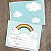 Canopy Street Rainbows And Hearts Kids Thank You Note Card Pack / 20 Vibrant Fill In Thank You Cards And White Envelopes / 4 5/8